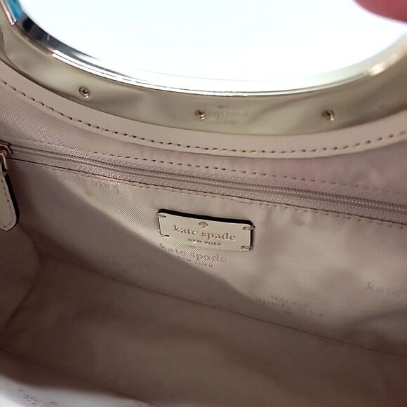 kate spade Alexia Straw Crossbody Clutch White Handbag 12"x8" Retired Cottage - Picture 14 of 16